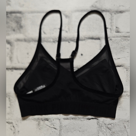 Pink Sport Victoria's Secret Black Velvet and Sheer Trim Push Up Bra - Picture 6 of 13